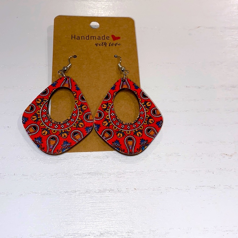 Wooden Dangle Earrings